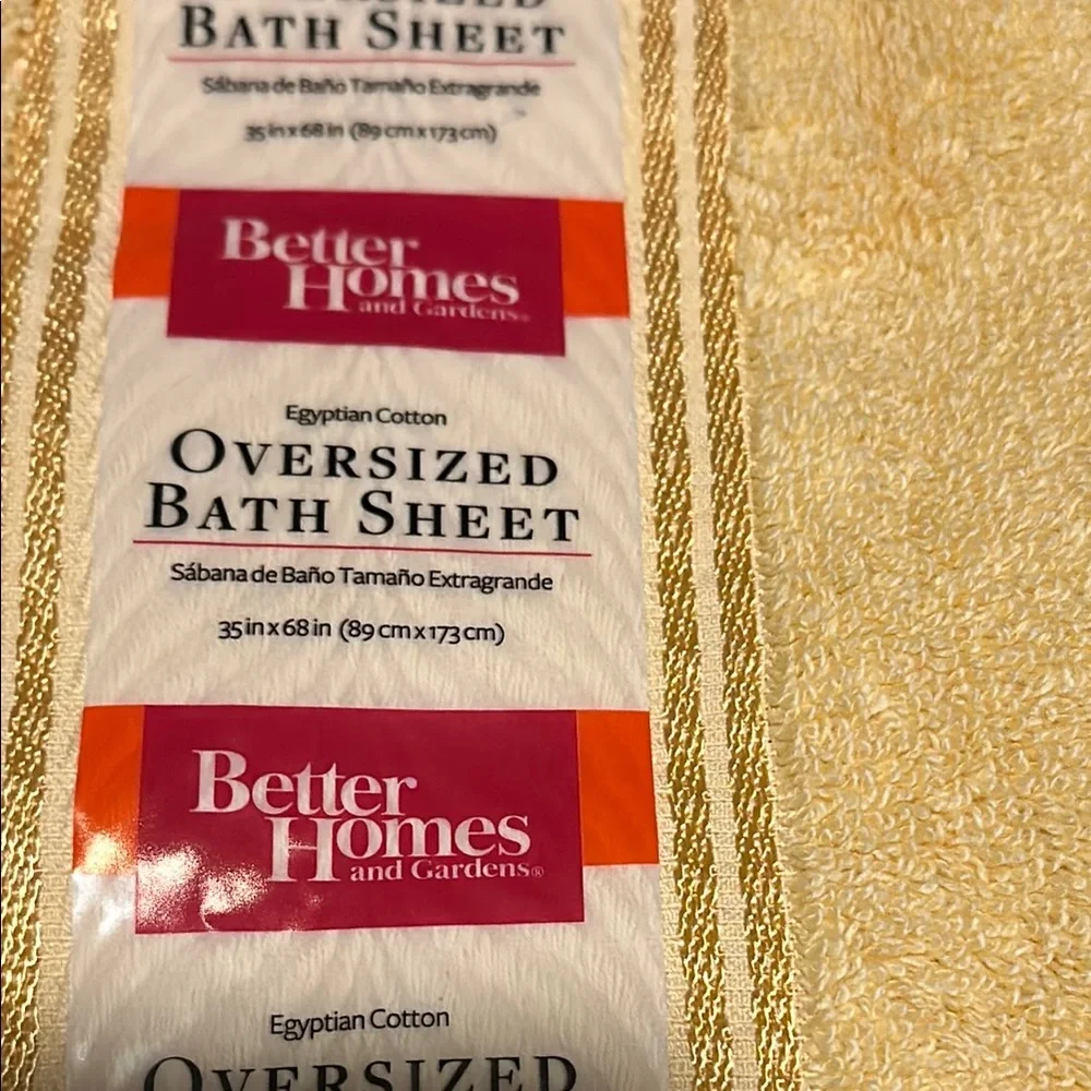 Better Homes and Gardens oversized Yellow Bath Sheet